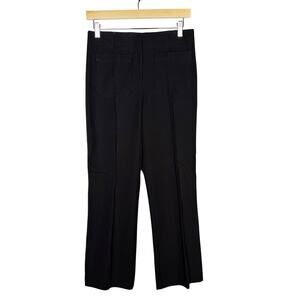 Trina Turk Size 4 Black Seamed Patch Pocket Cropped Dress Pants Ponte Knit